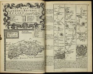 Britannia Depicta or Ogilby Improv'd; Being a Correct Coppy of Mr Ogilby's Actual Survey of all ye Direct & Principal Cross Roads in England and Wales ...