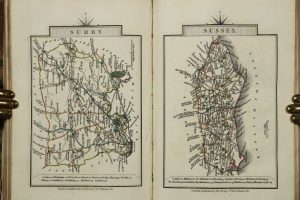 Cary's Traveller's Companion, or, a Delineation of the Turnpike Roads of England and Wales; shewing the immediate Route to every Market and Borough Town throughout the Kingdom, Laid down from the best Authorities, On A New Set Of County Maps. To which is added An Alphabetical List of all the Market Towns, with the Days on which they are held [bound with] Cary's New Itinerary or an Accurate Delineation of the Great Roads