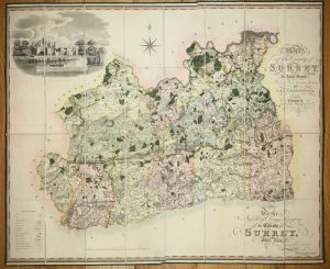 Map of the County of Surrey from An Actual Survey Made in the Years 1822 and 1823 by C. & I. Greenwood
