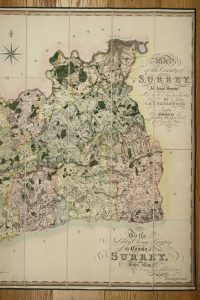 Map of the County of Surrey from An Actual Survey Made in the Years 1822 and 1823 by C. & I. Greenwood