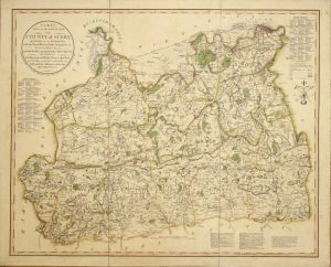 Cary's New and Accurate Map of the County of Surry; Divided into its Hundreds ...