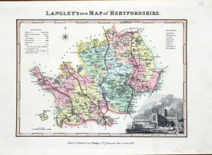 Langley's new Map of Hertfordshire