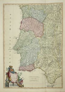 The Kingdoms of Portugal and Algarve from Zannoni's Map by J. Lodge Geographer.