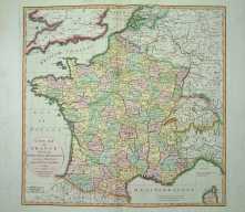 A New Map of France Divided into Eighty-Three Departments According to the Decree of the National Assembly in 1790.