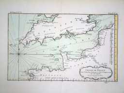 Costes de France depuis Brest jusqu'a Dunkerque et celles d'Angleterre qui leur sont opposees