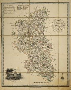 A New Map of the County of Buckinghamshire Divided into Wards