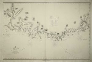 Norway South Coast The Naze to Christiansand From the Norwegian Charts of 1843