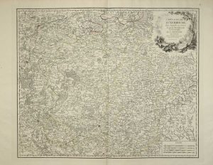 Carte du Duche de Luxembourg dans laquelle on Trouve la Partie Meridionale & Limitrophe de la Seigneurie de Lyege