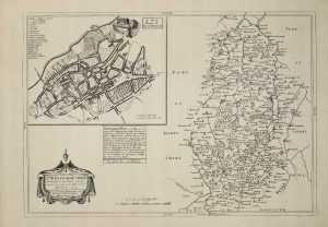 A New Map of Nottingham-Shire with the Post & Cross Roads, and other remarks according to ye latest and best Observations.
