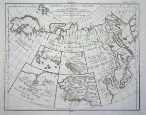 Carte des Parties Nord et Est de l'Asie qui Comprend les Cotes de la Russie Asiatique le Kamschatka, le Iesso, et les Isles du Japon Dressee en 1764 par M*** ...