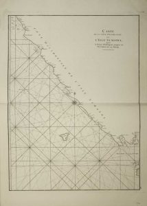 Carte de la Cote Occidentale de l'Isle Sumatra depuis la Ligne Equinoctiale jusqu'au Detroit de la Sonde