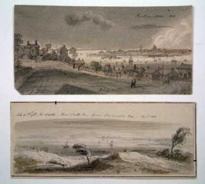 (Set of six pen and ink views in and around Southampton)