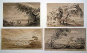 (Set of six pen and ink views in and around Southampton)