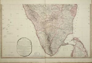 A Map of the Peninsula of India from the 19th Degree North Latitude to Cape Comorin, MDCCXCII