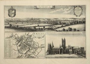 The North Prospect of Canterbury The Ground Plott of Canterbury/ A Prospect of the Southside of Christ Church the Cathedrall of Canterbury
