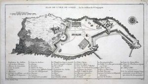 Plan de L'Isle de Goree, sur les desseins du Sr, Compagnon