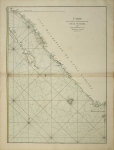 Carte de la Cote Occidentale de L'Isle Sumatra depuis la Ligne Equinoctiale jusqu'au Detroit de la Sonde