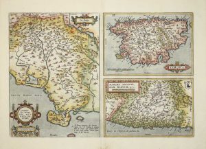 Senensis Ditionis Accurata Descriptio [on sheet with] Corsica [and] Marcha Anconae, olim Picenum 1572