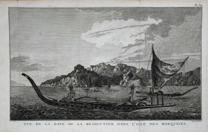 Vue de la Baye de la Resolution dans l'isle des Marquises