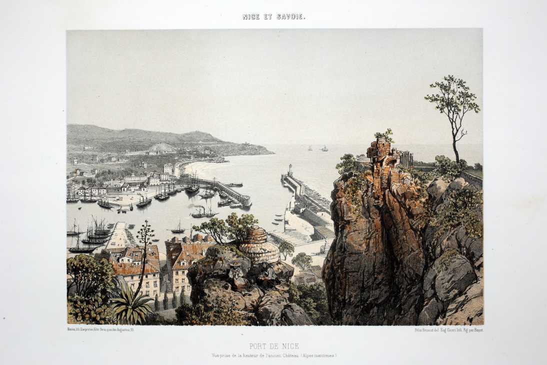 France, Port de Nice Tirage albuminé 21x27 Circa 1875
