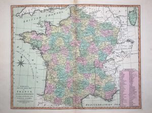 Bowles's New One-Sheet Map of France, Divided into 83 Departments According to the Decree of the National Assembly
