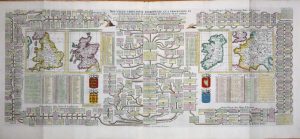 Nouvelle Carte pour Introduire a la Geographie et a la Genealogie des Rois d'Angleterre et d'Ecosse avec Diverses Remarques pour le Secours de la Chronologie et de l'Histoire