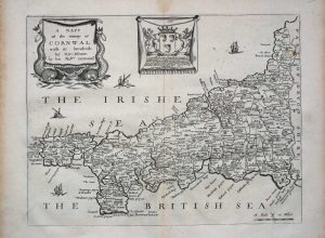 A Mapp of the county of Cornwal with its hundreds