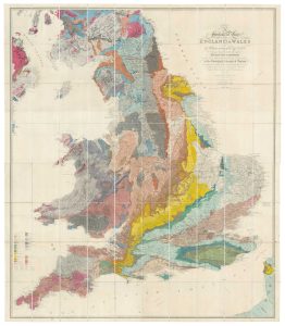 A Geological Map of England and Wales by G.B. Greenough, President of the Geological Society ... (on the basis of the original Map of Wm. Smith 1815), Revised and Improved under the Superintendence of a Committee of the Geological Society of London, from the Maps of the geological Survey of Great Britain, 1836-63 and Maps and Documents contributed by Sir R.J. Murchison, Professor Phillips, Joseph Prestwich, R. Godwin Austen, and others. [With] Memoir of a Geological Map of England; to which is added, an Alphabetical Index to the Hills, and a List of the Hills arranged according to Counties