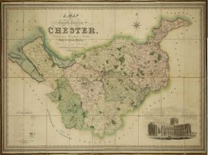 A Map of the County Palatine of Chester, Divided into Hundreds and Parishes from an Accurate Survey... by W. Swire and W.F. Hutchings