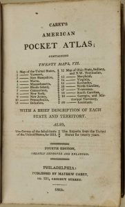 Carey's American Pocket Atlas; Containing Twenty Maps