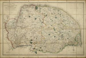 A Topographical Map of the County of Norfolk, Reduced to a Scale of Two Statute Miles to one Inch, from the Large Map in Six Sheets; originally Surveyed by Thos. Milne &c.