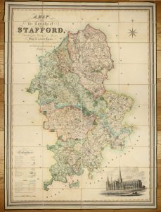 A Map of the County of Staffordshire Divided into Hundreds and Parishes. From an accurate survey Made in the Years 1831 and 1832