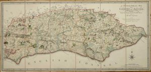 A Topographical Map for the County of Sussex; from the Large Survey in four Sheets