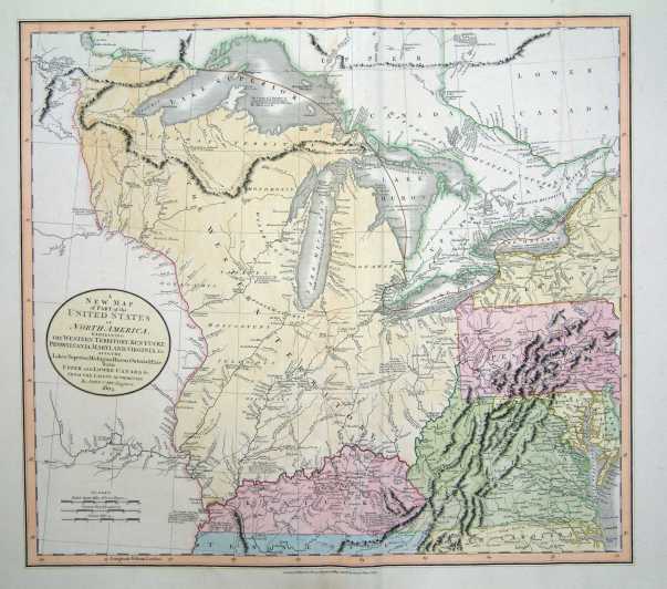 A New Map of Part of the United States of North America, Exhibiting the ...