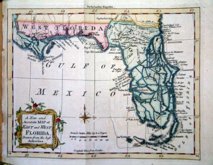 A New and Accurate Map of East and West Florida, Drawn from the Best ...