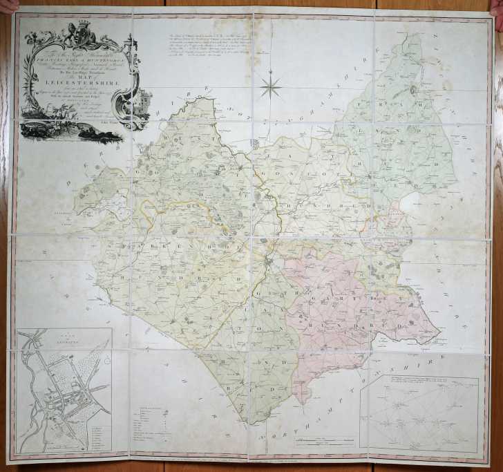Fleckney Map Map of Leicestershire from an Actual Survey, Begun in the Year 1775 ...