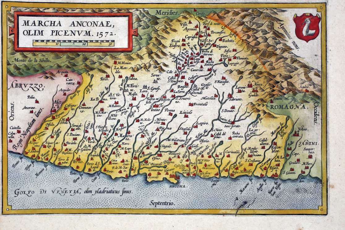 Picenum Map Marcha Anconae, olim Picenum 1572