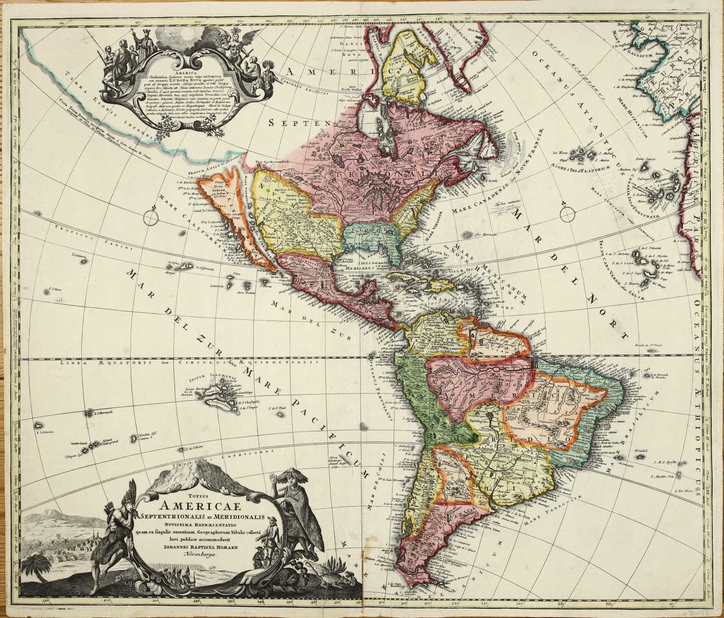 Totius Americae Septentrionalis et Meridionalis Novissima Representatio ...