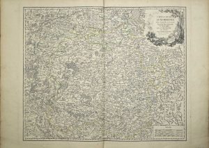 Carte du Duche de Luxembourg, dans laquelle on trouve la partie Meridionale et limitrophe de la Seigneurie de Lyege