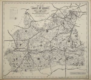 Map of the County of Surrey, Shewing the Botanical Divisions used in the Flora of the County