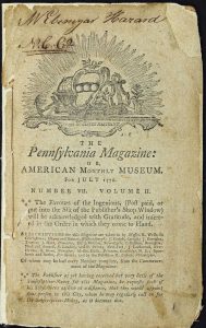 The Pennsylvania Magazine: or, American Monthly Museum. For July 1776.