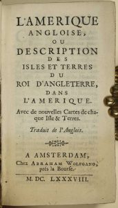 L'Amerique Angloise, ou description des isles terres du roi D'Angleterre, dans L'Amerique