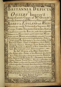 Britannia Depicta or Ogilby Improv'd; Being a Correct Coppy of Mr: Ogilby's Actual Survey of all ye Direct & Principal Cross Roads in England and Wales