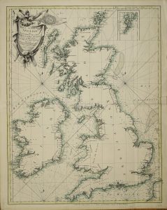 Petit Neptune Anglois ou Carte Marine des Cotes D'Angleterre, D'Ecosse et D'Irlande