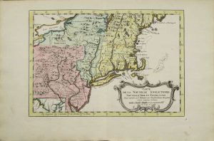 Carte de la Nouvelle Angleterre Nouvelle York et Pensilvanie