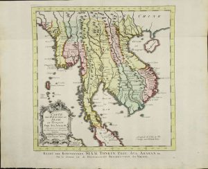Carte des Royaumes de Siam, de Tunquin