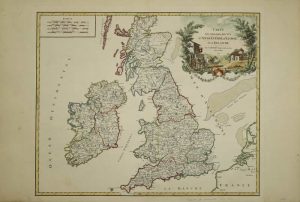 Carte des Grandes Routes d'Angleterre, d'Ecosse, et d'Irlande