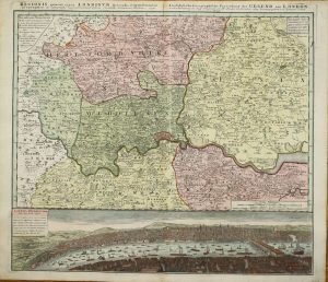 Regionis quae est circa Londinum, specialis repraesentatio geographica / Ausführliche Geographische Vorstellung der Gegend um London