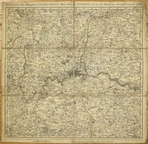 Kitchin's New Map of the Countries Twenty Miles Round London, with the new Roads and other Improvements