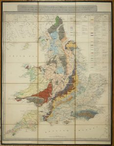 Geological Map of England and Wales reduced by permission from the map in 6 sheets published by the Geological Society